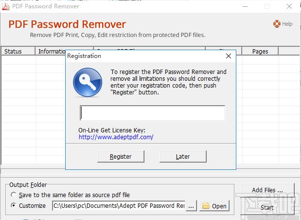 Adept PDF Password Remover下载,PDF解密