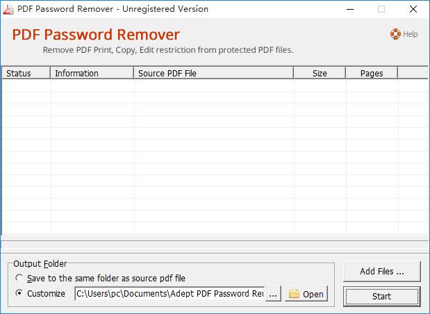 Adept PDF Password Remover下载,PDF解密