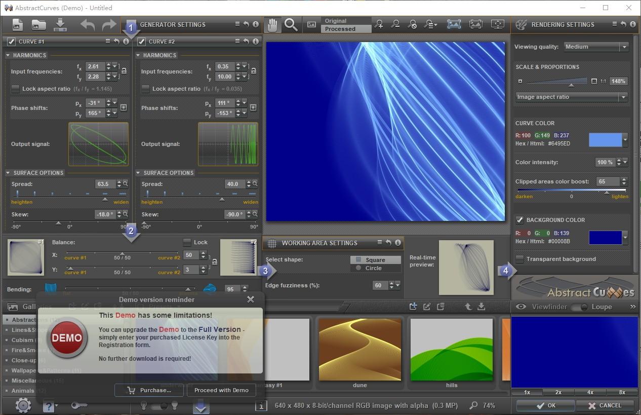 AbstractCurves下载,AbstractCurves,曲线图制作软件,图像处理,作图工具