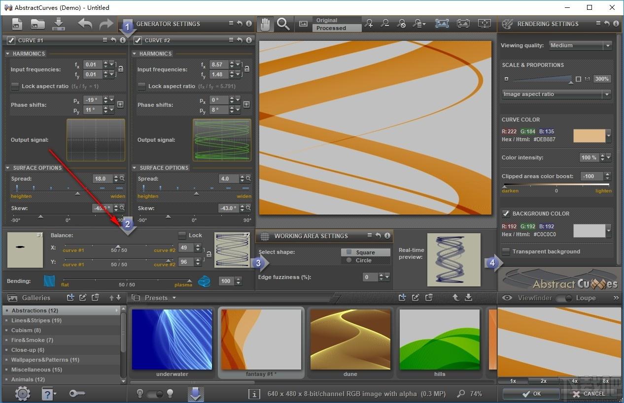 AbstractCurves下载,AbstractCurves,曲线图制作软件,图像处理,作图工具